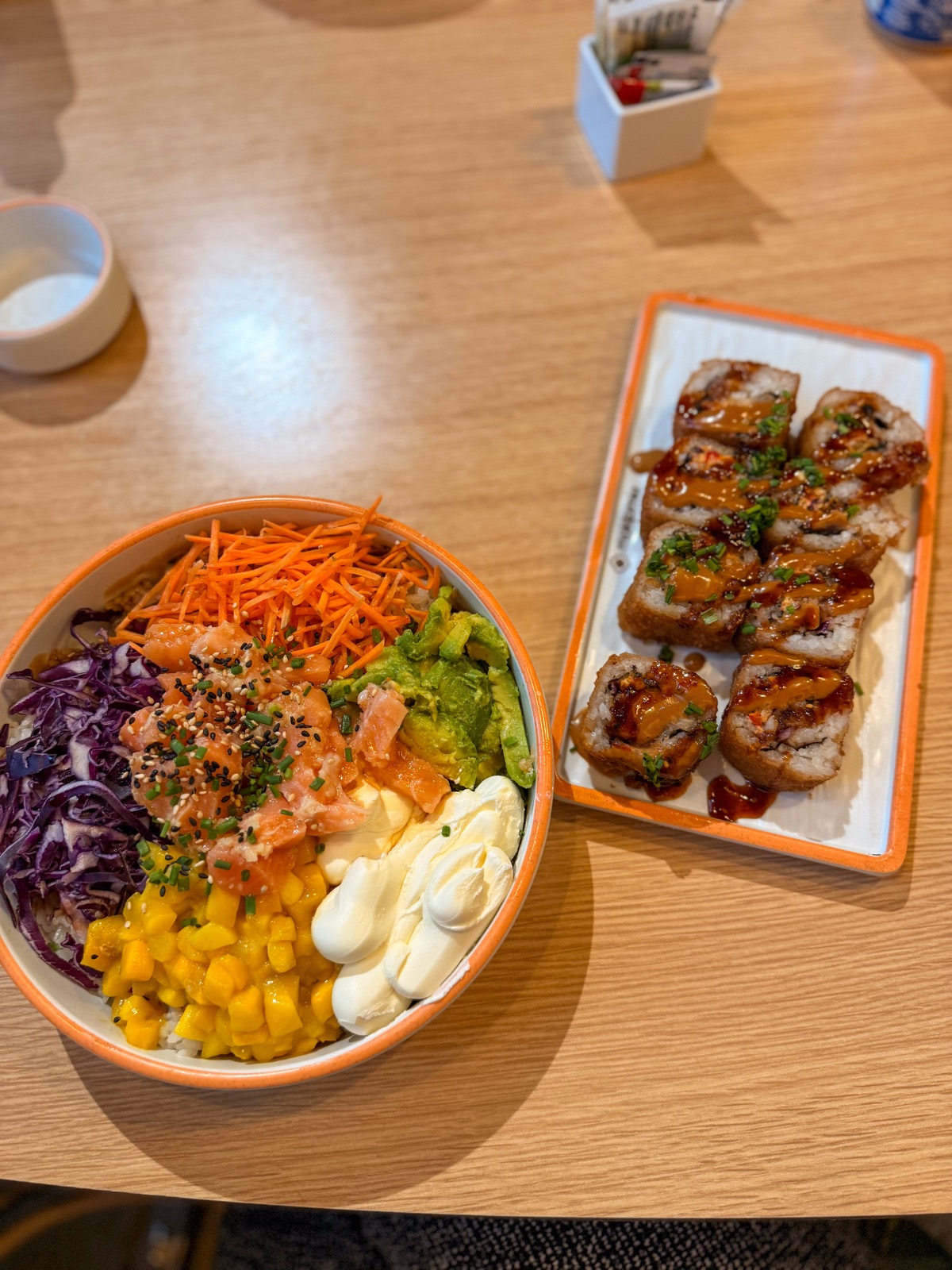 a colourful dinner