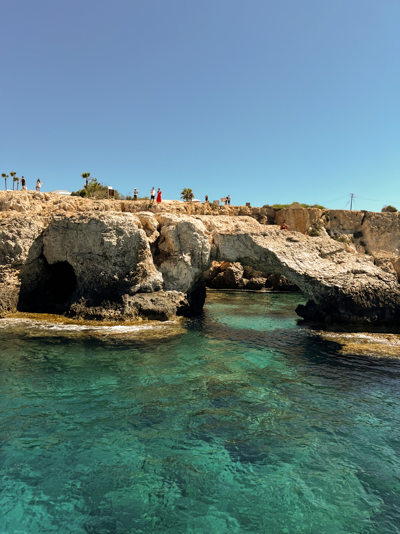 Sea caves and turquoise water near Ayia Napa