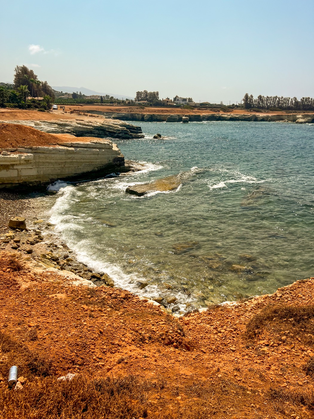 Rocky Cyprus shoreline and clear water