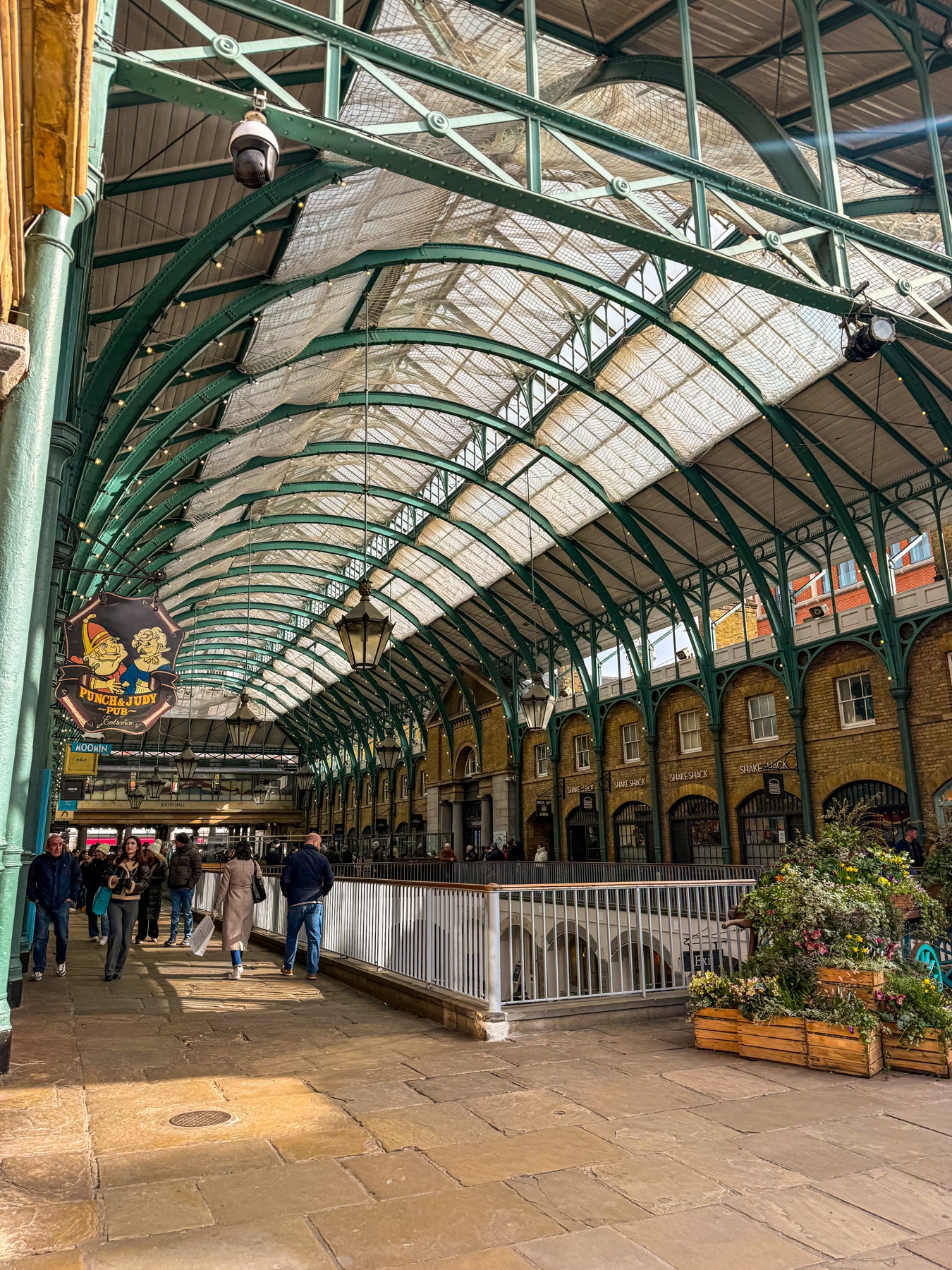 The glass roof at Covent Garden