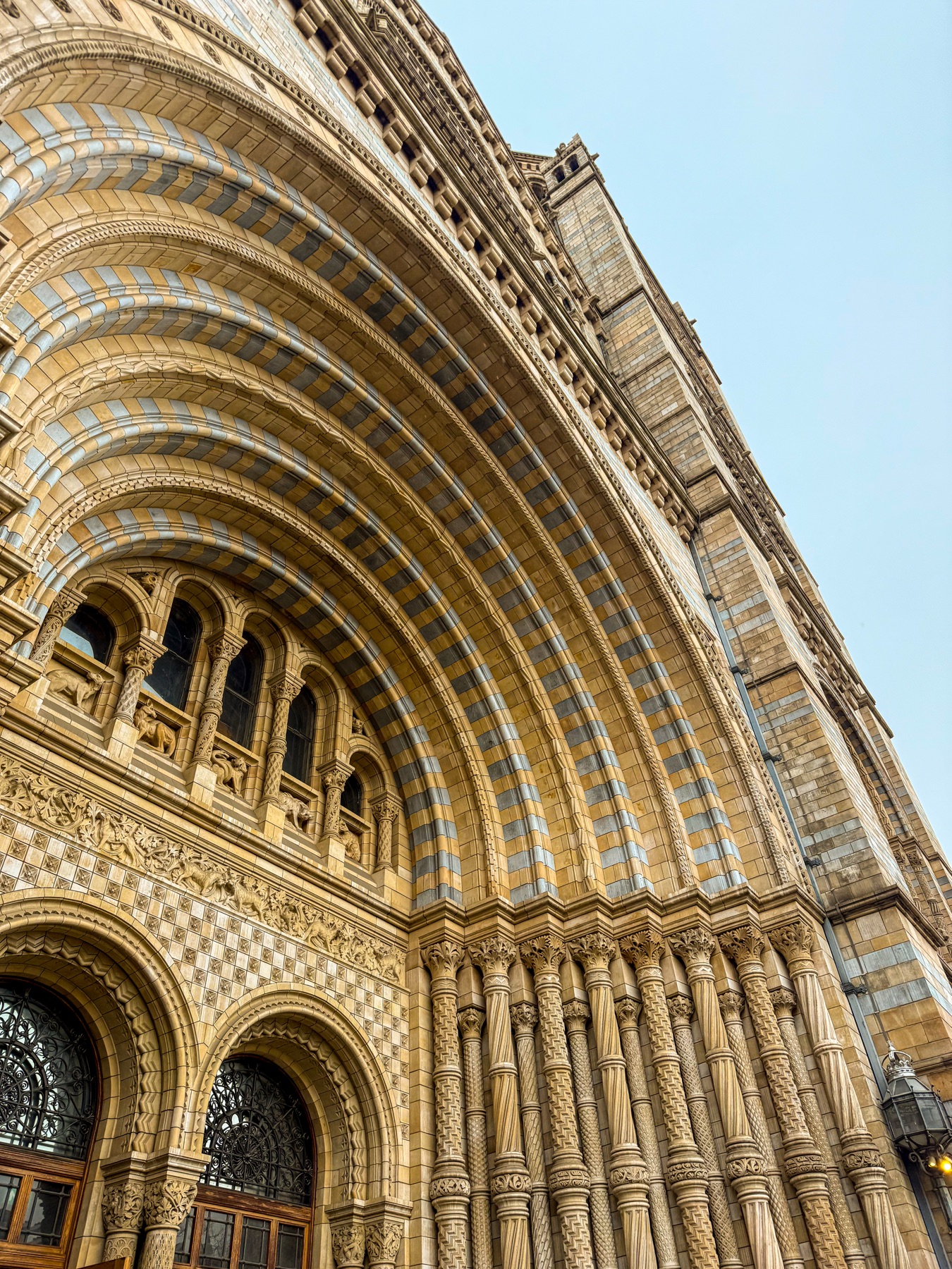 Romanesque arches of the Natural History Museum facade