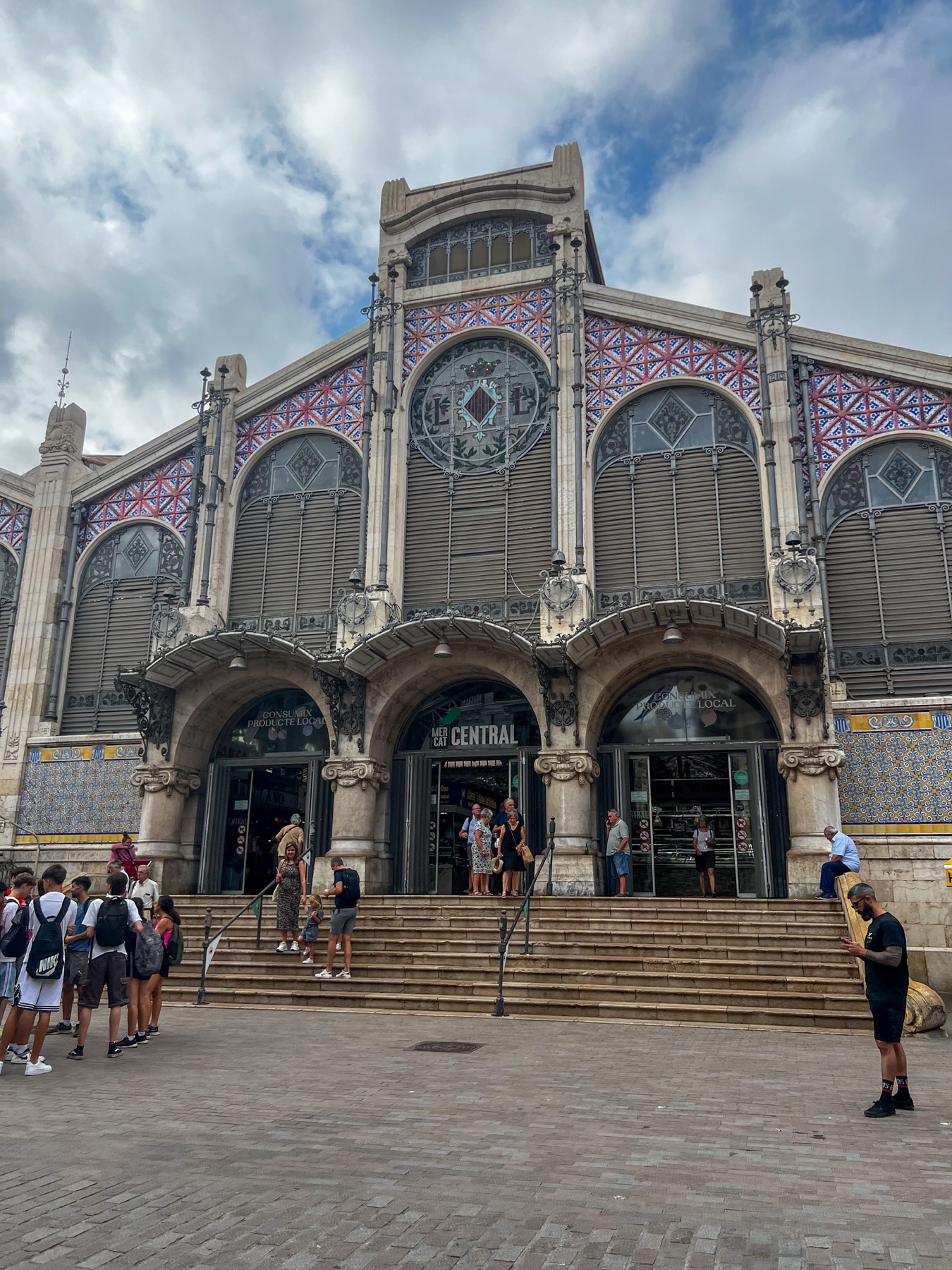 Decorated façade of Valencia Central Market