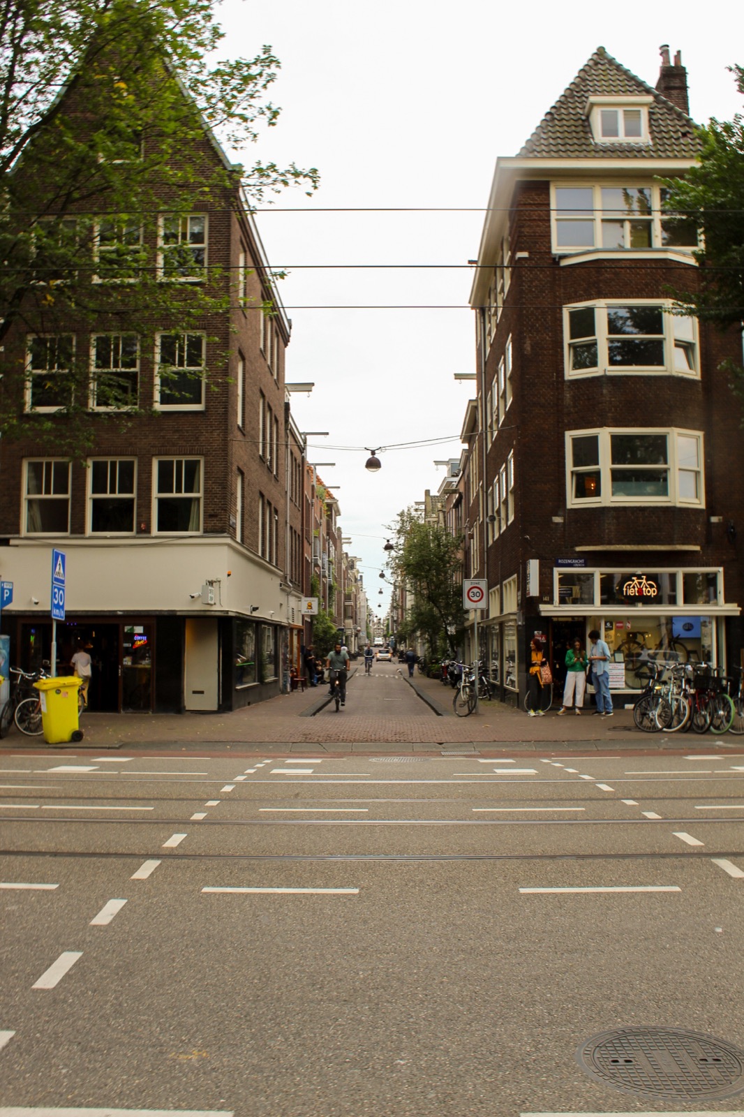 straight through the city
