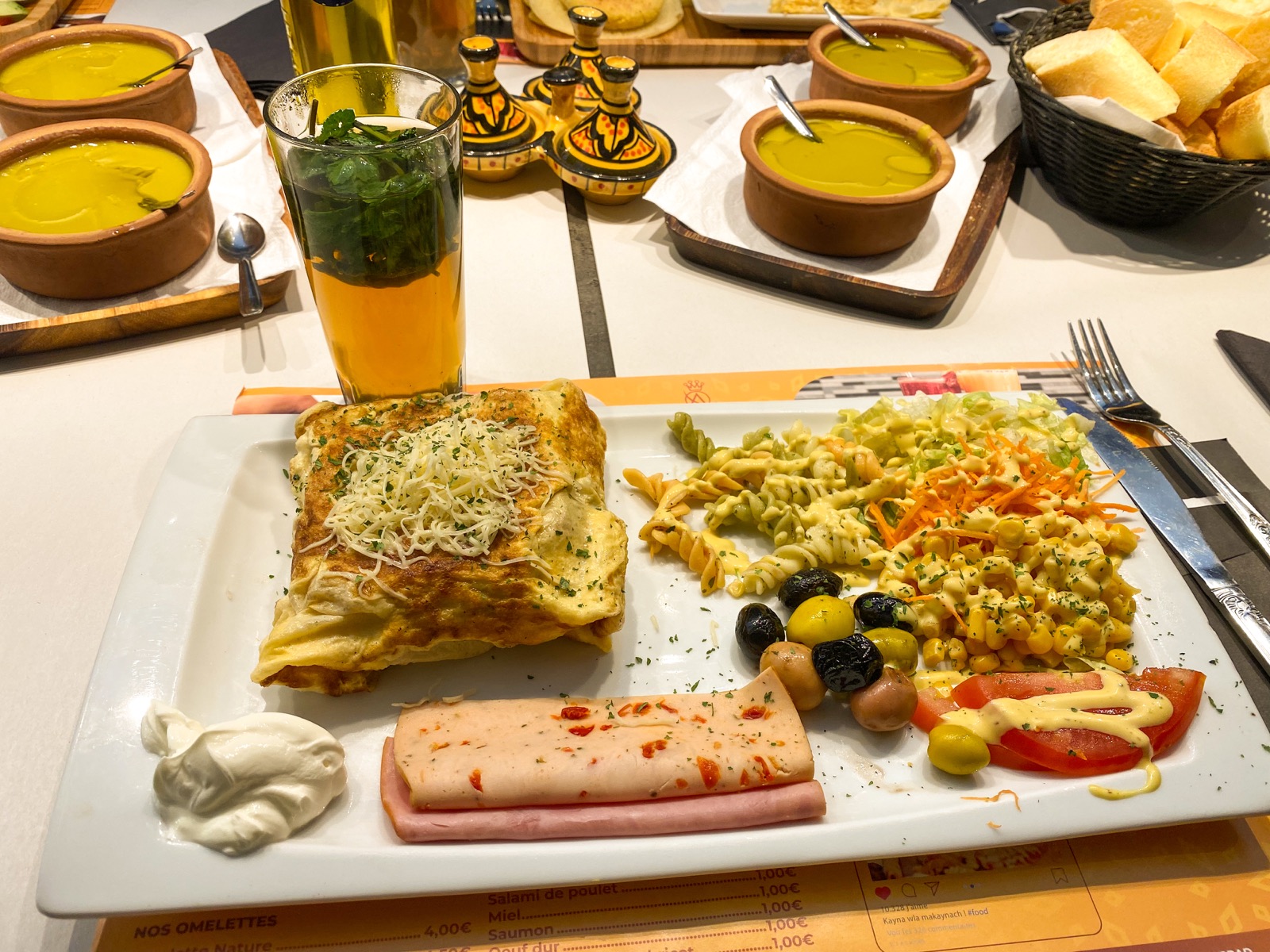 a table before the next train